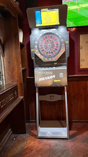 Darts area, board lit